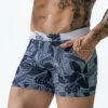 Men Sexy Floral Print Swim Trunks(Men Sexy Floral Print Swim Trunks)