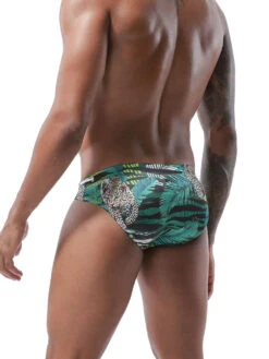 Mens Bulge Pouch Surfing Printed Bohemian Swim Briefs(Mens Surfing Printed Bohemian Swim Briefs) -Mr Saker 6759542c0405ccc5b8d1e5aba8b50ed9