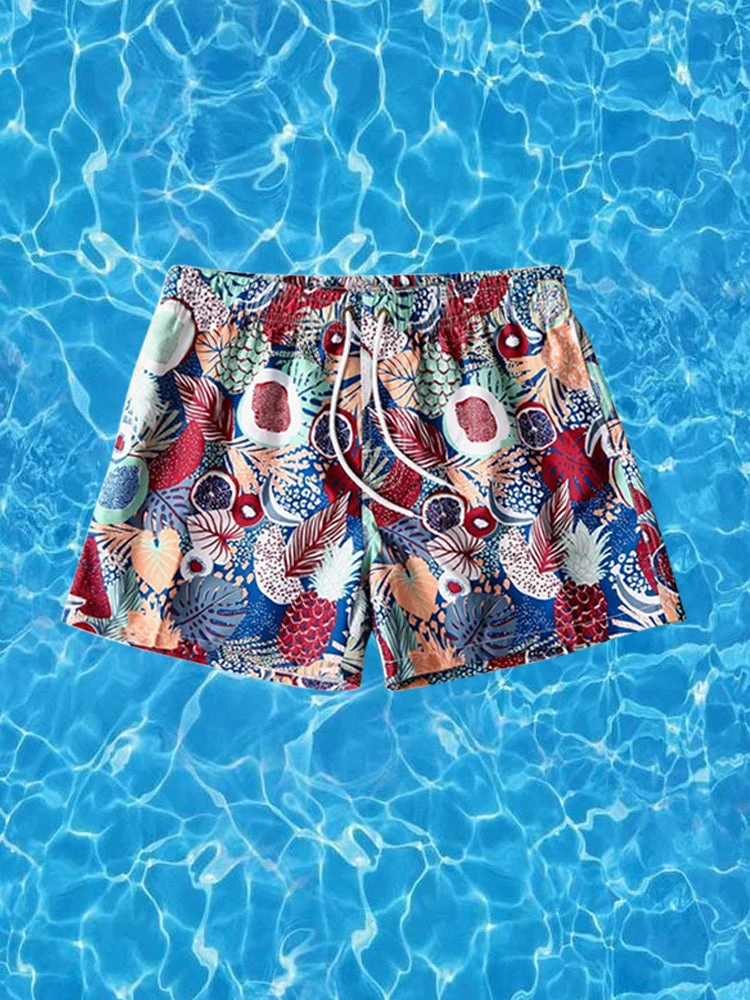 Mens Tropical Print Drawstring Quick Dry Board Shorts(Mens Tropical Print Drawstring Quick Dry Board Shorts) 2 Mens Tropical Print Drawstring Quick Dry Board Shorts(Mens Tropical Print Drawstring Quick Dry Board Shorts) - Image 2