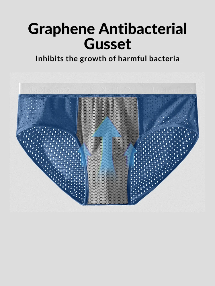 4 Pack Breathable Ice Silk Antibacterial Men's Briefs(4 Pack Breathable Ice Silk Antibacterial Mens Briefs) 7 4 Pack Breathable Ice Silk Antibacterial Men's Briefs(4 Pack Breathable Ice Silk Antibacterial Mens Briefs) - Image 7
