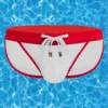 Men's Dual-Tone Swim Briefs With Removable Padding(Mens Dual Tone Swim Briefs With Removable Padding)