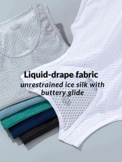 Men's Mesh Ice Silk Sleeveless Tank Top(Summer Cool Down Mens Tanks Shorts Set) -Mr Saker 7 34cf7be3 ca59 48b3 a2f0 20c680913e22