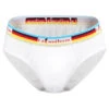 2 Pack Men’s U Pouch Rainbow Pride Briefs(2 Pack Mens Rainbow Waistband Big Pouch Briefs Mrsaker)