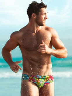 Mens Swimwear Printed Summer Swim Briefs(Mens Swimwear Printed Summer Swim Briefs) -Mr Saker 83d38a45ce2ad89a3d045c9447a4524e
