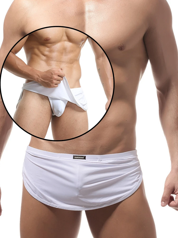 Men's Sexy Side SplitBoxers With Support Pouch(Support Pouch Breathable Lounge Shorts) 2 Men's Sexy Side SplitBoxers With Support Pouch(Support Pouch Breathable Lounge Shorts) - Image 2