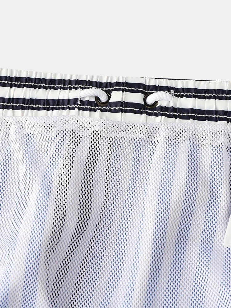 Mens Quick Dry Striped Print Surf Board Short(Mens Quick Dry Striped Print Surf Board Short) 7 Mens Quick Dry Striped Print Surf Board Short(Mens Quick Dry Striped Print Surf Board Short) - Image 7