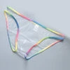3-pack Men's Ultra-sheer Rainbow-edge Mesh Briefs(3 Pack Mens Ultra Sheer Rainbow Edge Mesh Briefs)
