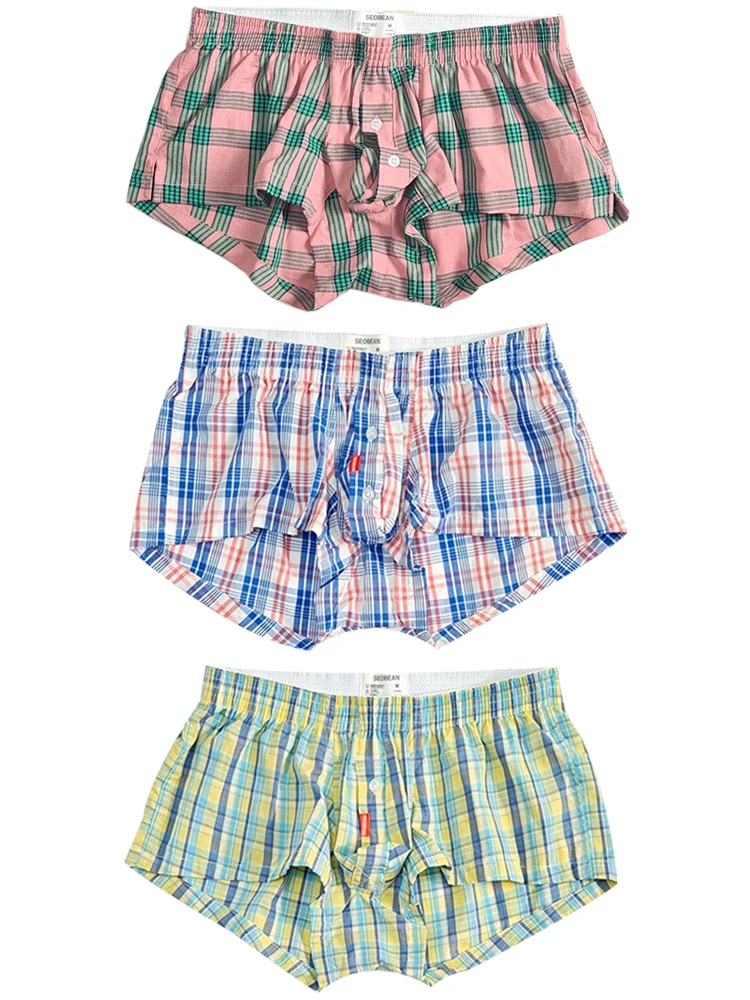 3 Pack Men’s Plaid Cotton Trunks With Button Fly(3 Pack Men S Plaid Cotton Trunks With Button Fly) 17 3 Pack Men’s Plaid Cotton Trunks With Button Fly(3 Pack Men S Plaid Cotton Trunks With Button Fly) - Image 17