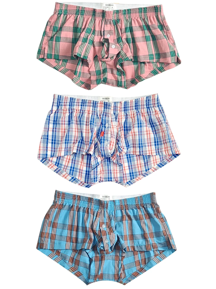 3 Pack Men’s Plaid Cotton Trunks With Button Fly(3 Pack Men S Plaid Cotton Trunks With Button Fly) 18 3 Pack Men’s Plaid Cotton Trunks With Button Fly(3 Pack Men S Plaid Cotton Trunks With Button Fly) - Image 18