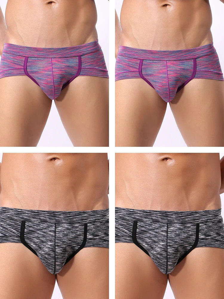 4 Pack Men's Striped U-convex Pouch Briefs(4pcs Cotton Striped U Convex Pouch Briefs) 15 4 Pack Men's Striped U-convex Pouch Briefs(4pcs Cotton Striped U Convex Pouch Briefs) - Image 15