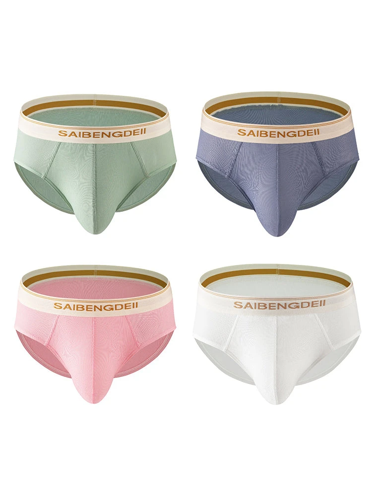 Men's Threaded Fabric U-Raised Low Rise Trunks(4 Pack Mens Threaded Breathable Sexy U Convex Large Pouch Comfortable Briefs) 13 Men's Threaded Fabric U-Raised Low Rise Trunks(4 Pack Mens Threaded Breathable Sexy U Convex Large Pouch Comfortable Briefs) - Image 13