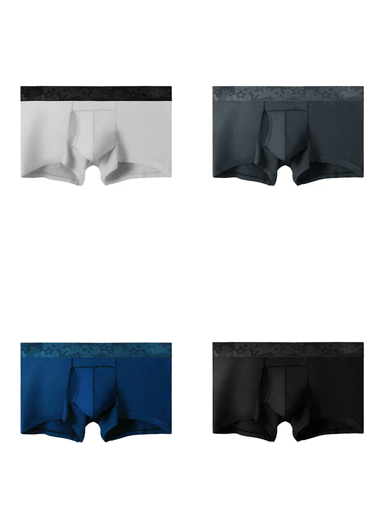 4 Pack Men’s Support Pouch Trunks With Functional Fly(4 Pack Men S Support Pouch Trunks With Functional Fly) 15 4 Pack Men’s Support Pouch Trunks With Functional Fly(4 Pack Men S Support Pouch Trunks With Functional Fly) - Image 15