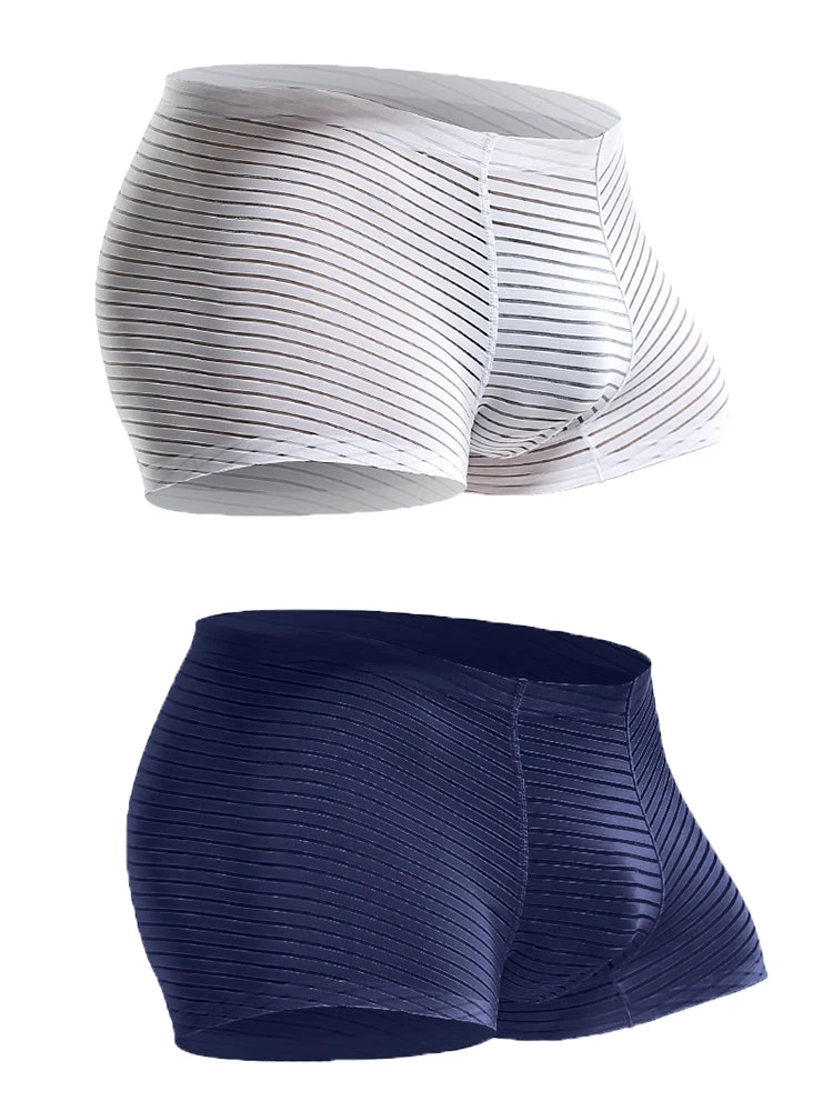 2 Pack Silk Striped Men's Super Thin Underwear(2 Pack Silk Striped Mens Super Thin Underwear) 19 2 Pack Silk Striped Men's Super Thin Underwear(2 Pack Silk Striped Mens Super Thin Underwear) - Image 19