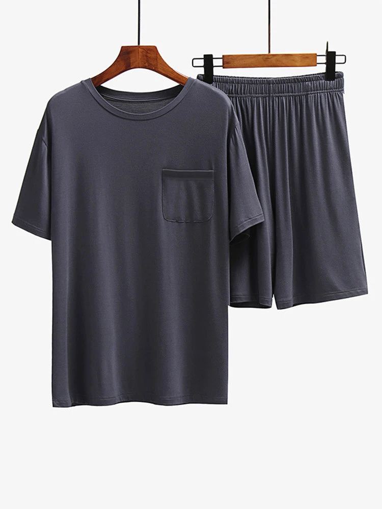 Men's Loungewear Modal Short PJ Set(Mens Loungewear Modal Short Pj Set) 12 Men's Loungewear Modal Short PJ Set(Mens Loungewear Modal Short Pj Set) - Image 12