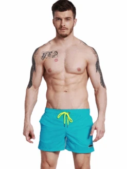 Men’s Neon Drawstring Swim Board Shorts(Men S Neon Drawstring Swim Board Shorts) -Mr Saker FGJGHJFG
