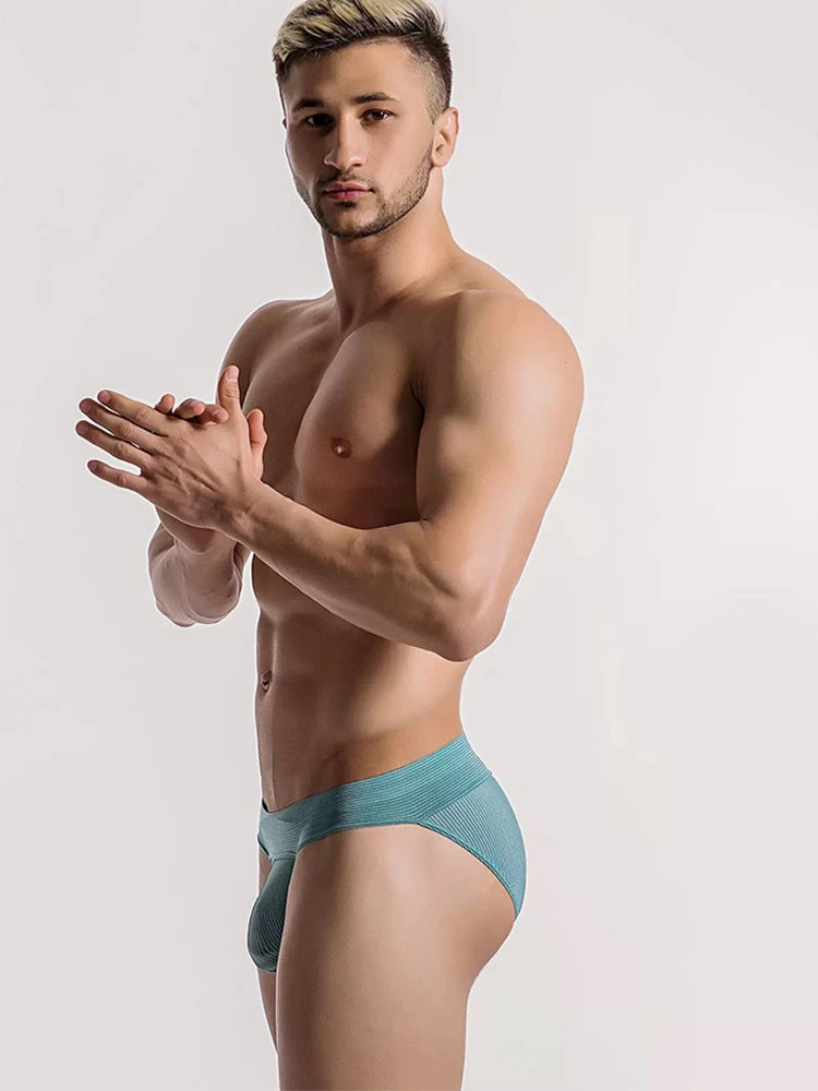 2 Pack Ball Support Pouch Ribbed Men's Bikini Underwear(2 Pack Ball Support Pouch Ribbed Mens Bikini Underwear) 2 2 Pack Ball Support Pouch Ribbed Men's Bikini Underwear(2 Pack Ball Support Pouch Ribbed Mens Bikini Underwear) - Image 2