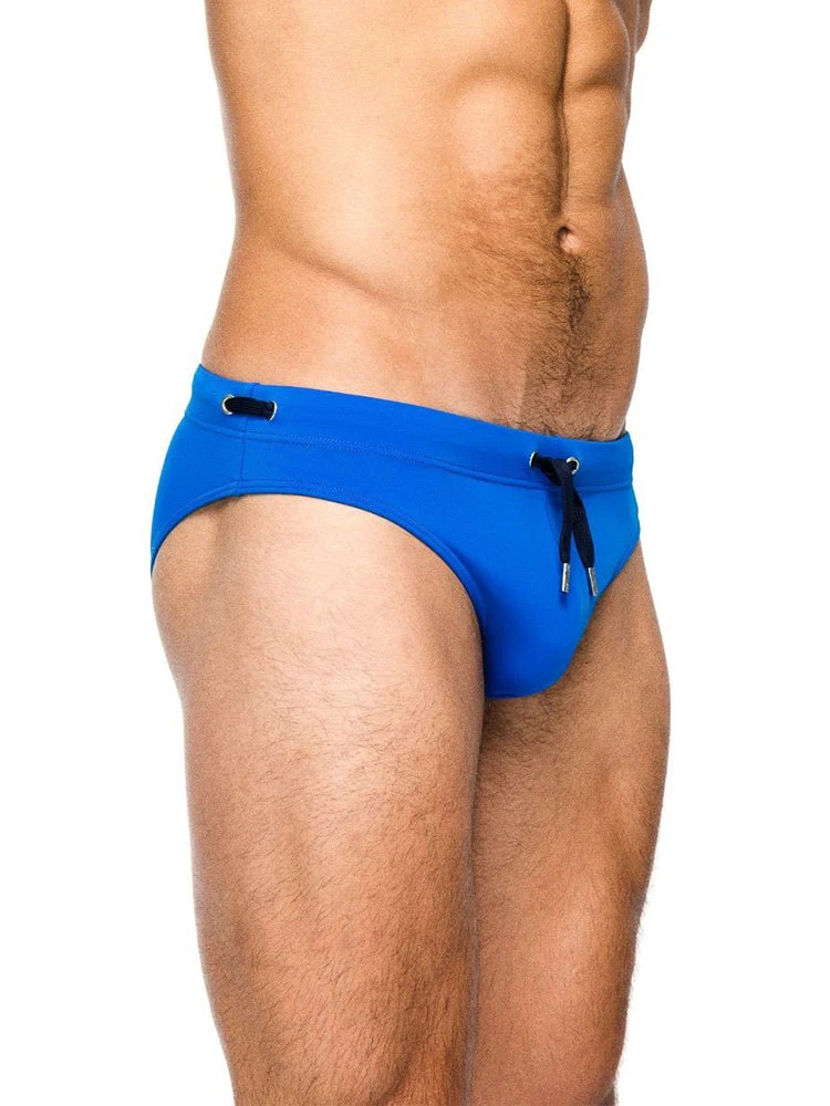 Men's Solid Swimming Briefs Drawstring Bikini(Mens Solid Swimming Briefs Drawstring Bikini) 5 Men's Solid Swimming Briefs Drawstring Bikini(Mens Solid Swimming Briefs Drawstring Bikini) - Image 5