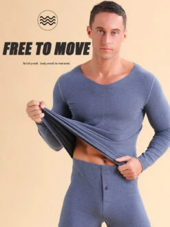 Men's V-neck Fleece Thermal Underwear Set(Mens V Neck Fleece Thermal Underwear Set) 34 Men's V-neck Fleece Thermal Underwear Set(Mens V Neck Fleece Thermal Underwear Set) -Mr Saker O1CN010JH6Pi2EFyoZYorCh 2207734078716 0 cib
