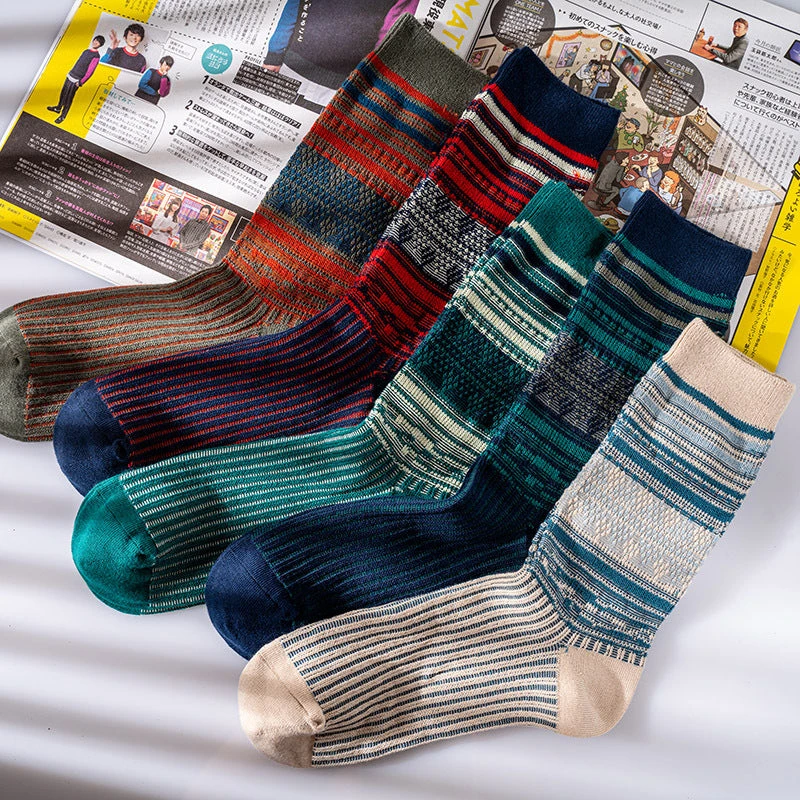 4 Pack Retro Ethnic Style Crew Socks(4 Pack Retro Ethnic Style Crew Socks) 16 4 Pack Retro Ethnic Style Crew Socks(4 Pack Retro Ethnic Style Crew Socks) - Image 16