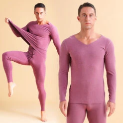Men's V-neck Fleece Thermal Underwear Set(Mens V Neck Fleece Thermal Underwear Set) 24 Men's V-neck Fleece Thermal Underwear Set(Mens V Neck Fleece Thermal Underwear Set) -Mr Saker O1CN013VvlgV2EFyob15vji 2207734078716 0 cib