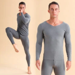Men's V-neck Fleece Thermal Underwear Set(Mens V Neck Fleece Thermal Underwear Set) 26 Men's V-neck Fleece Thermal Underwear Set(Mens V Neck Fleece Thermal Underwear Set) -Mr Saker O1CN015Of5kI2EFyohR0dNQ 2207734078716 0 cib