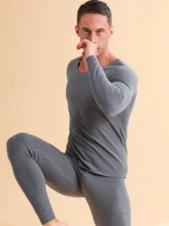 Men's V-neck Fleece Thermal Underwear Set(Mens V Neck Fleece Thermal Underwear Set) 31 Men's V-neck Fleece Thermal Underwear Set(Mens V Neck Fleece Thermal Underwear Set) -Mr Saker O1CN01DefVOu2EFyodxkuHR 2207734078716 0 cib