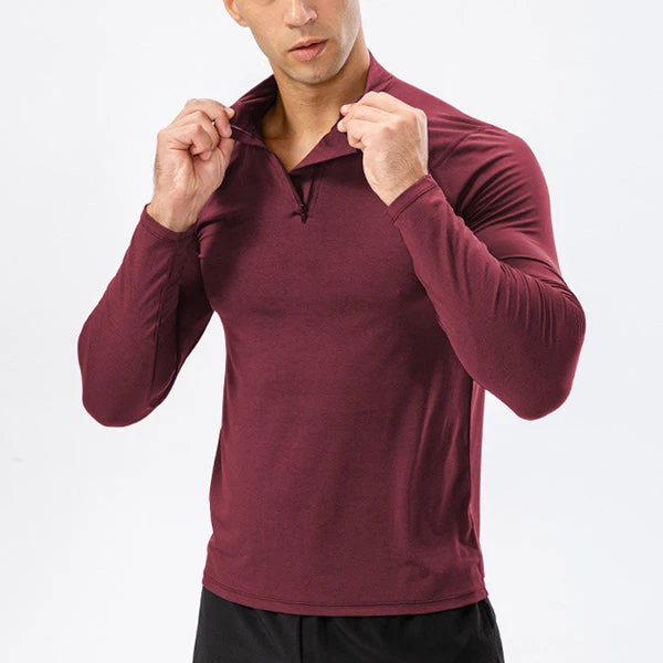 Men's Active Slim-fit Quarter Zip Long Sleeve Outdoor Athletic Performance Pullover(Mens Active Slim Fit Quarter Zip Long Sleeve Outdoor Athletic Performance Pullover) 19 Men's Active Slim-fit Quarter Zip Long Sleeve Outdoor Athletic Performance Pullover(Mens Active Slim Fit Quarter Zip Long Sleeve Outdoor Athletic Performance Pullover) - Image 19