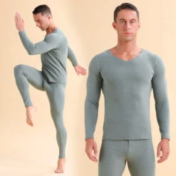 Men's V-neck Fleece Thermal Underwear Set(Mens V Neck Fleece Thermal Underwear Set) 27 Men's V-neck Fleece Thermal Underwear Set(Mens V Neck Fleece Thermal Underwear Set) -Mr Saker O1CN01JNVKB42EFyodTB1pf 2207734078716 0 cib