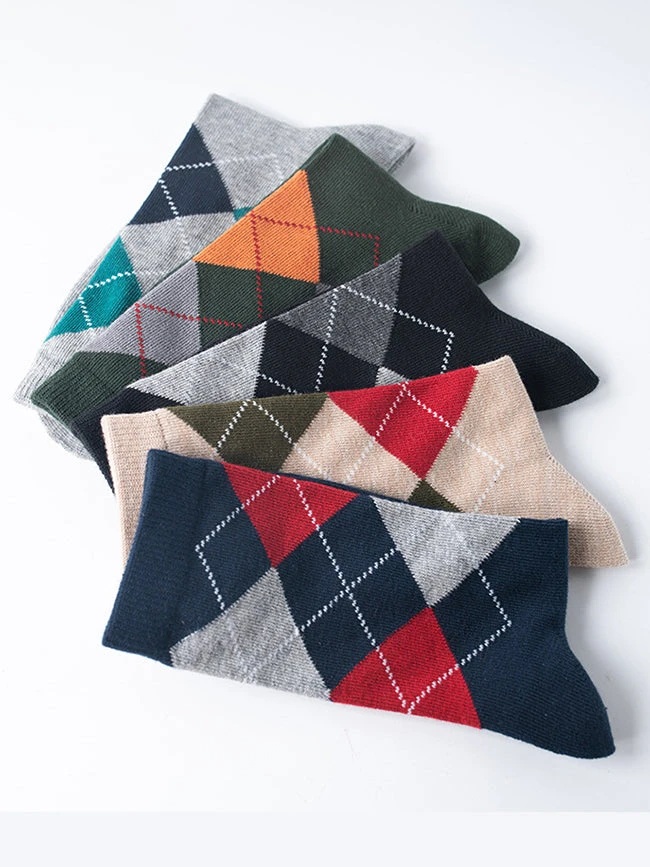 5 Pack Men's Textured Retro Calf Sock(5 Pack Mens Textured Retro Calf Sock) 6 5 Pack Men's Textured Retro Calf Sock(5 Pack Mens Textured Retro Calf Sock) - Image 6