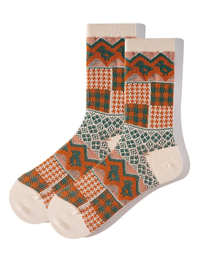3 Pack Retro Ethnic Jacquard Calf Socks(3 Pack Retro Ethnic Jacquard Calf Socks) 12 3 Pack Retro Ethnic Jacquard Calf Socks(3 Pack Retro Ethnic Jacquard Calf Socks) - Image 12