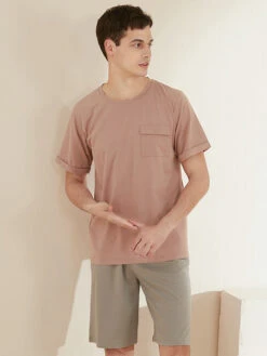Men's Loungewear Modal Short PJ Set(Mens Loungewear Modal Short Pj Set)