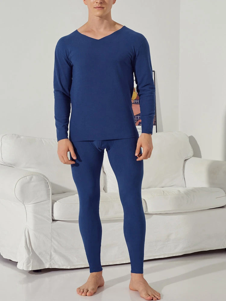Fleece Lined Warm Men's Thermal Underwear Set(Fleece Lined Warm Mens Thermal Underwear Set) 3 Fleece Lined Warm Men's Thermal Underwear Set(Fleece Lined Warm Mens Thermal Underwear Set) - Image 3