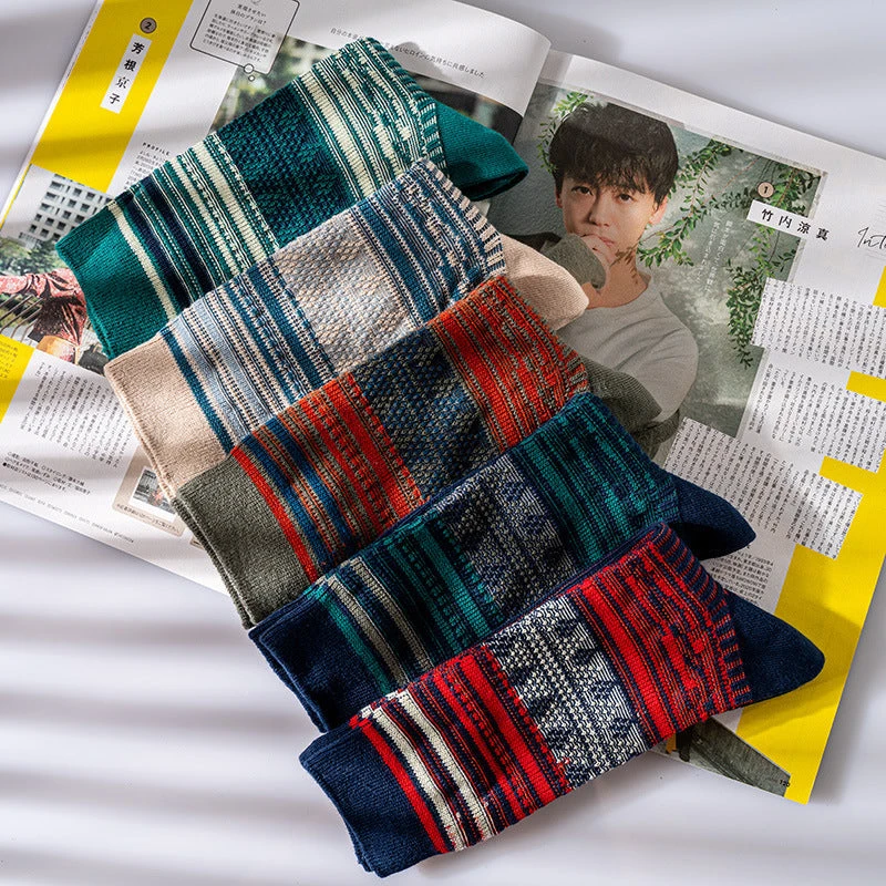 4 Pack Retro Ethnic Style Crew Socks(4 Pack Retro Ethnic Style Crew Socks) 15 4 Pack Retro Ethnic Style Crew Socks(4 Pack Retro Ethnic Style Crew Socks) - Image 15