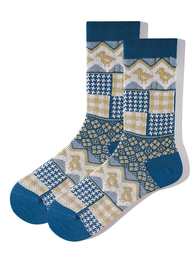 3 Pack Retro Ethnic Jacquard Calf Socks(3 Pack Retro Ethnic Jacquard Calf Socks) 10 3 Pack Retro Ethnic Jacquard Calf Socks(3 Pack Retro Ethnic Jacquard Calf Socks) - Image 10