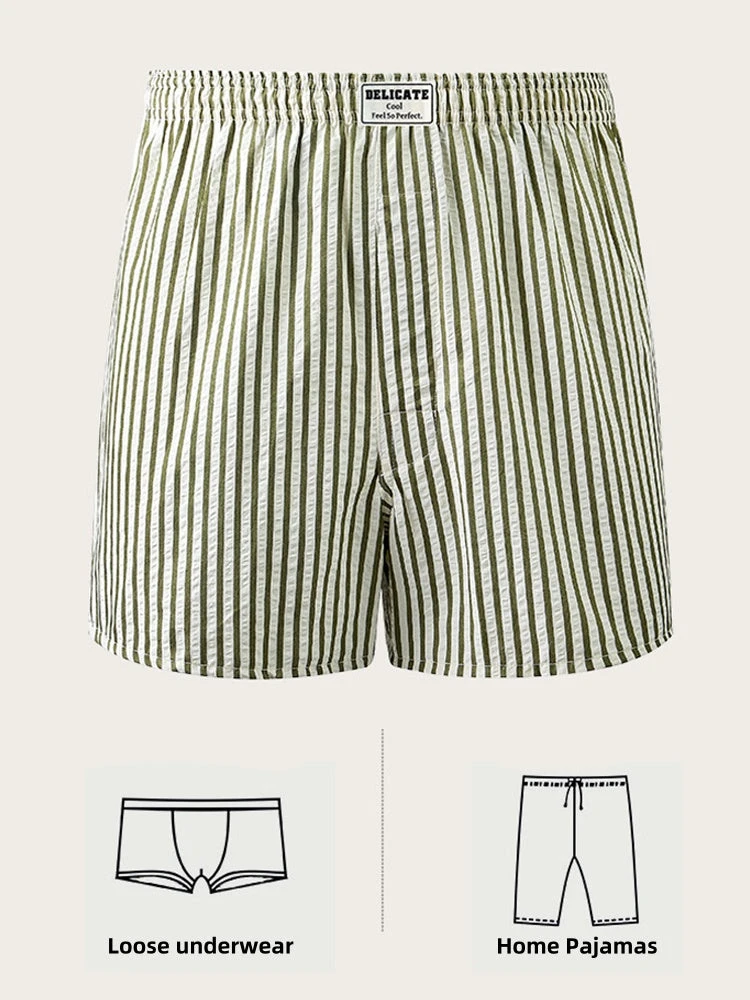 Men's Thin Loungewear Pants Loose Striped Breathable Shorts(Mens Thin Loose Striped Arrow Pants Breathable Shorts Comfortable Casual Boxer Briefs) 2 Men's Thin Loungewear Pants Loose Striped Breathable Shorts(Mens Thin Loose Striped Arrow Pants Breathable Shorts Comfortable Casual Boxer Briefs) - Image 2
