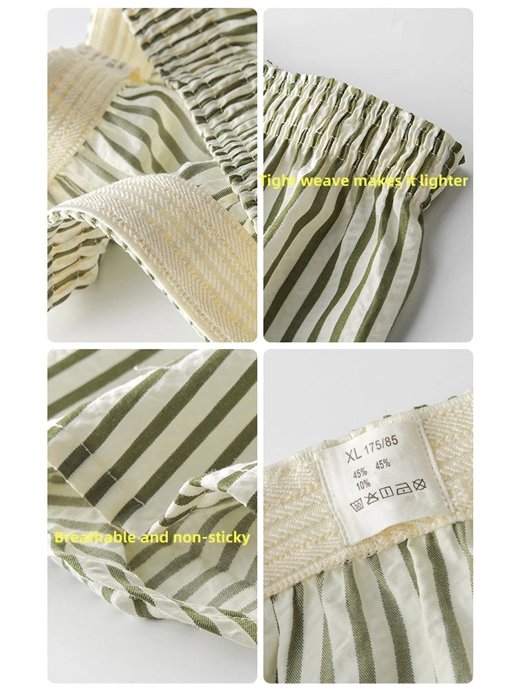 Men's Thin Loungewear Pants Loose Striped Breathable Shorts(Mens Thin Loose Striped Arrow Pants Breathable Shorts Comfortable Casual Boxer Briefs) 5 Men's Thin Loungewear Pants Loose Striped Breathable Shorts(Mens Thin Loose Striped Arrow Pants Breathable Shorts Comfortable Casual Boxer Briefs) - Image 5