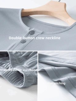 60S Modal Men's Solid Color Pajama Set | Comfortable Casual Wear For All Seasons(60s Modal Mens Solid Color Pajama Set Comfortable Casual Wear For All Seasons) 21 60S Modal Men's Solid Color Pajama Set | Comfortable Casual Wear For All Seasons(60s Modal Mens Solid Color Pajama Set Comfortable Casual Wear For All Seasons) -Mr Saker SKU0700122