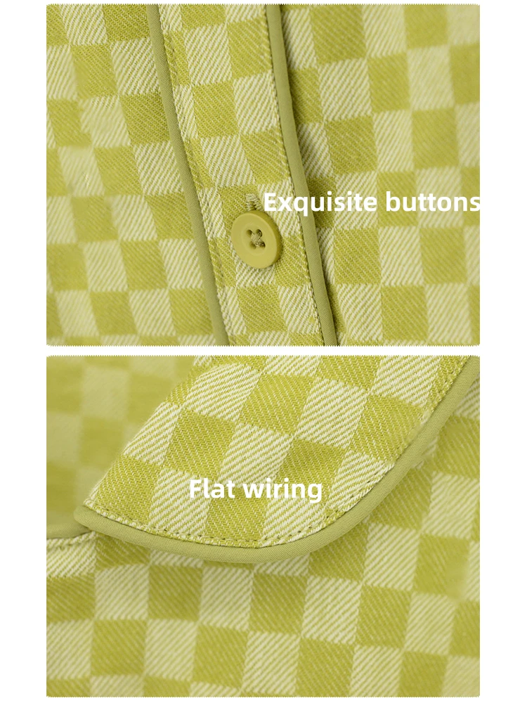 Woven Yarn-dyed Checkerboard Couple Cotton Comfortable Pajama Sets(Woven Yarn Dyed Checkerboard Couple Cotton Comfortable Pajama Sets) 15 Woven Yarn-dyed Checkerboard Couple Cotton Comfortable Pajama Sets(Woven Yarn Dyed Checkerboard Couple Cotton Comfortable Pajama Sets) - Image 15