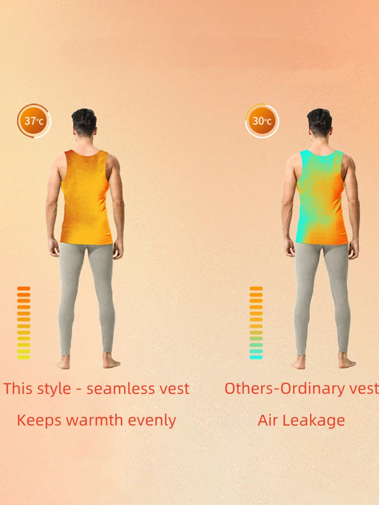Men's Thermal Silk-Wool Sleeveless Vest - Solid Color Seamless Base Layer(New Mens Thermal Silk Wool Sleeveless Vest Solid Color Seamless Base Layer) 4 Men's Thermal Silk-Wool Sleeveless Vest - Solid Color Seamless Base Layer(New Mens Thermal Silk Wool Sleeveless Vest Solid Color Seamless Base Layer) - Image 4