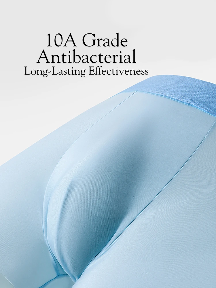 4-Pack Men's Stretch Fit Anti-Odor Seamless Ice Silk Trunks(4 Pack Mens Stretch Fit Anti Odor Seamless Ice Silk Trunks) 3 4-Pack Men's Stretch Fit Anti-Odor Seamless Ice Silk Trunks(4 Pack Mens Stretch Fit Anti Odor Seamless Ice Silk Trunks) - Image 3