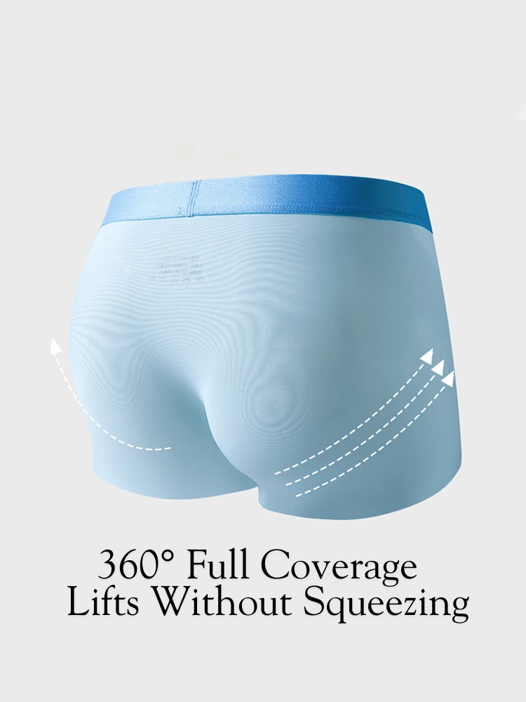 4-Pack Men's Stretch Fit Anti-Odor Seamless Ice Silk Trunks(4 Pack Mens Stretch Fit Anti Odor Seamless Ice Silk Trunks) 5 4-Pack Men's Stretch Fit Anti-Odor Seamless Ice Silk Trunks(4 Pack Mens Stretch Fit Anti Odor Seamless Ice Silk Trunks) - Image 5