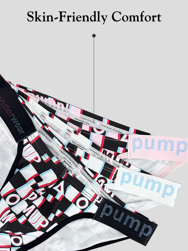 2 Pack Men's Breathable Alphabet-Print Expanded Pouch Briefs(2 Pack Mens Breathable Alphabet Print Expanded Pouch Briefs) 5 2 Pack Men's Breathable Alphabet-Print Expanded Pouch Briefs(2 Pack Mens Breathable Alphabet Print Expanded Pouch Briefs) - Image 5