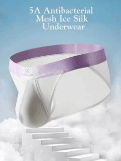 3 Pack Men's Ice Silk Breathable Mesh Low-Rise Classic Briefs(3 Pack Mens Ice Silk Breathable Mesh Low Rise Classic Briefs) 22 3 Pack Men's Ice Silk Breathable Mesh Low-Rise Classic Briefs(3 Pack Mens Ice Silk Breathable Mesh Low Rise Classic Briefs) -Mr Saker Skincare Waistband 42