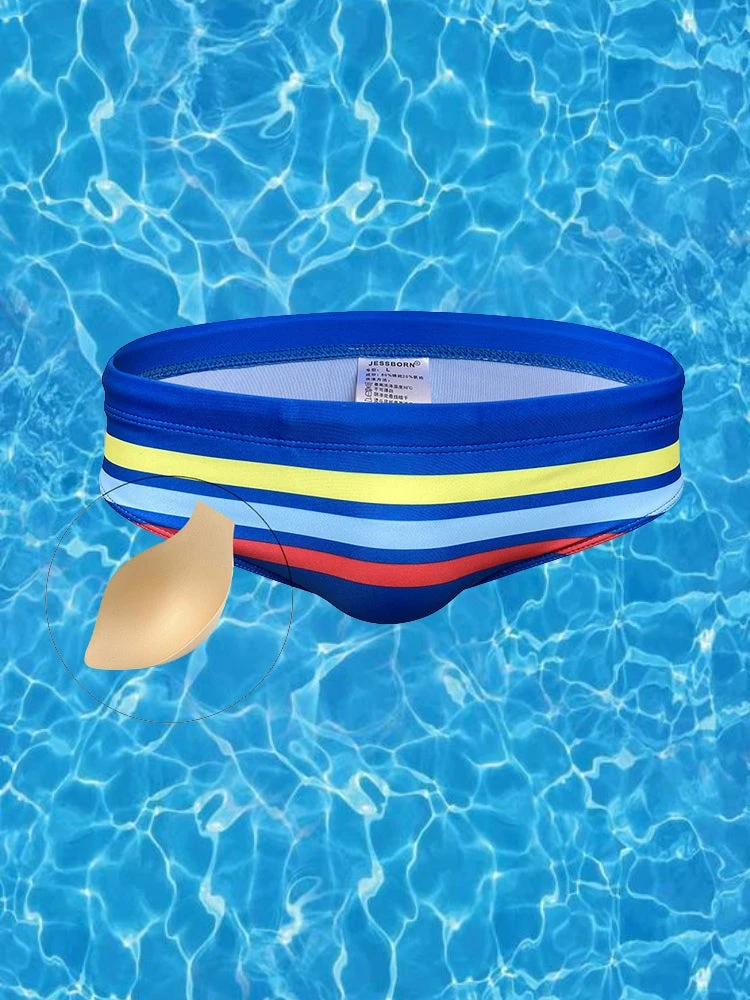 Men's Moisture-Wicking Sexy Striped Color Swim Briefs(Mens Moisture Wicking Sexy Striped Color Swim Briefs) 1 Men's Moisture-Wicking Sexy Striped Color Swim Briefs(Mens Moisture Wicking Sexy Striped Color Swim Briefs)