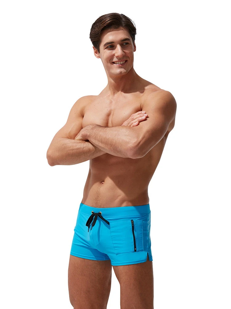 Men's Zippered Pocket Design Moisture-Wicking Swim Shorts & Trunks(Mens Zippered Pocket Design Moisture Wicking Swim Shorts Trunks) 1 Men's Zippered Pocket Design Moisture-Wicking Swim Shorts & Trunks(Mens Zippered Pocket Design Moisture Wicking Swim Shorts Trunks)