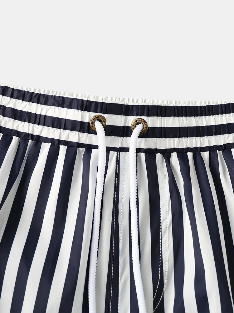 Mens Quick Dry Striped Print Surf Board Short(Mens Quick Dry Striped Print Surf Board Short) 8 Mens Quick Dry Striped Print Surf Board Short(Mens Quick Dry Striped Print Surf Board Short) - Image 8