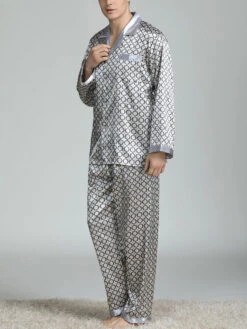Men's Print Sleepwear Silk Satin Pajamas Set(Mens Print Sleepwear Silk Satin Pajamas Set) 35 Men's Print Sleepwear Silk Satin Pajamas Set(Mens Print Sleepwear Silk Satin Pajamas Set) -Mr Saker b90ceb73f55ef8bc2e7ba2a133c4b961