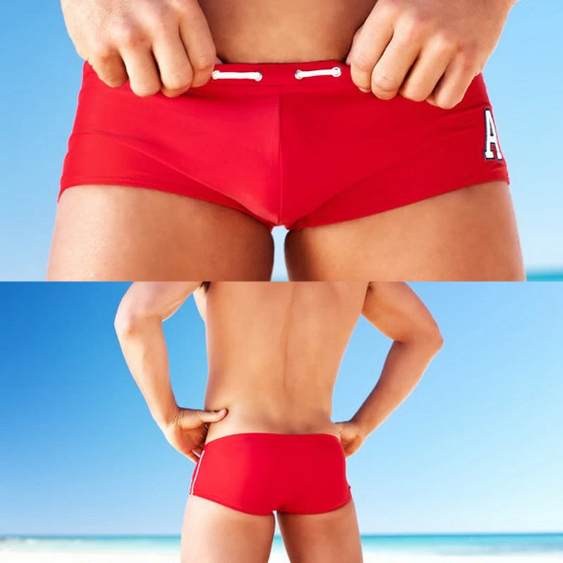 Sexy Men Drawstring Print Quick Dry Swim Trunks(Sexy Men Drawstring Print Quick Dry Swim Briefs) 4 Sexy Men Drawstring Print Quick Dry Swim Trunks(Sexy Men Drawstring Print Quick Dry Swim Briefs) - Image 4