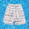Men's Holiday Printing Elastic Waist Loose Beach Shorts(Mens Holiday Printing Elastic Waist Loose Beach Shorts)