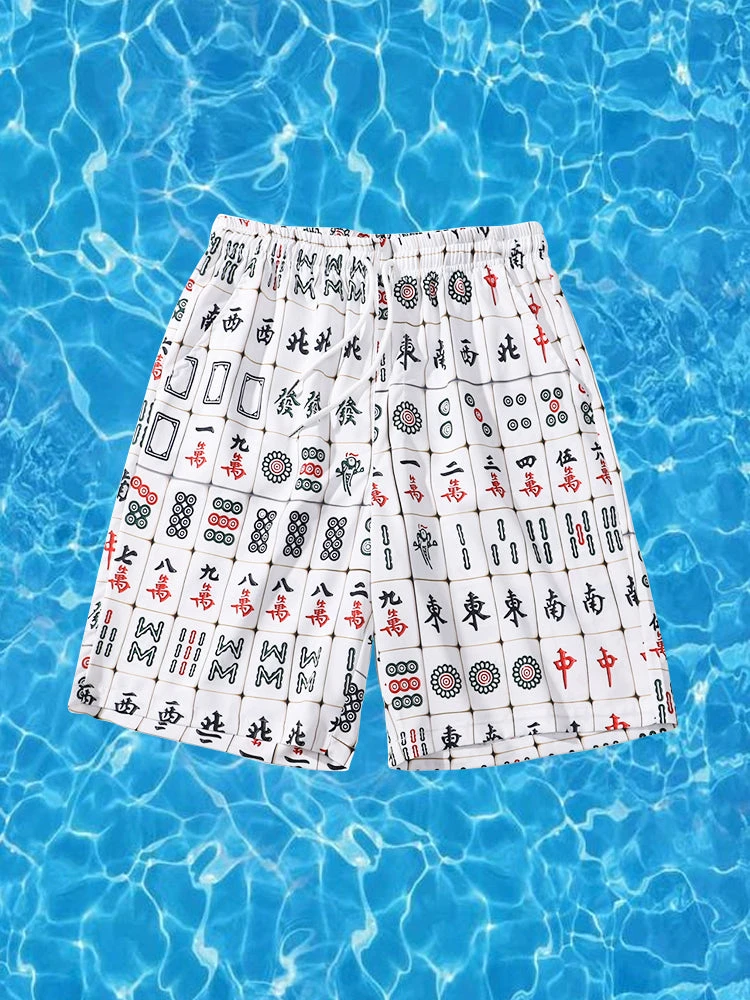Men's Holiday Printing Elastic Waist Loose Beach Shorts(Mens Holiday Printing Elastic Waist Loose Beach Shorts) 1 Men's Holiday Printing Elastic Waist Loose Beach Shorts(Mens Holiday Printing Elastic Waist Loose Beach Shorts)